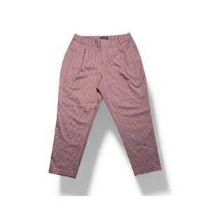 Eloquii Pants Womens 16 Plaid Light Academia Professor Pleated Tailored Trousers